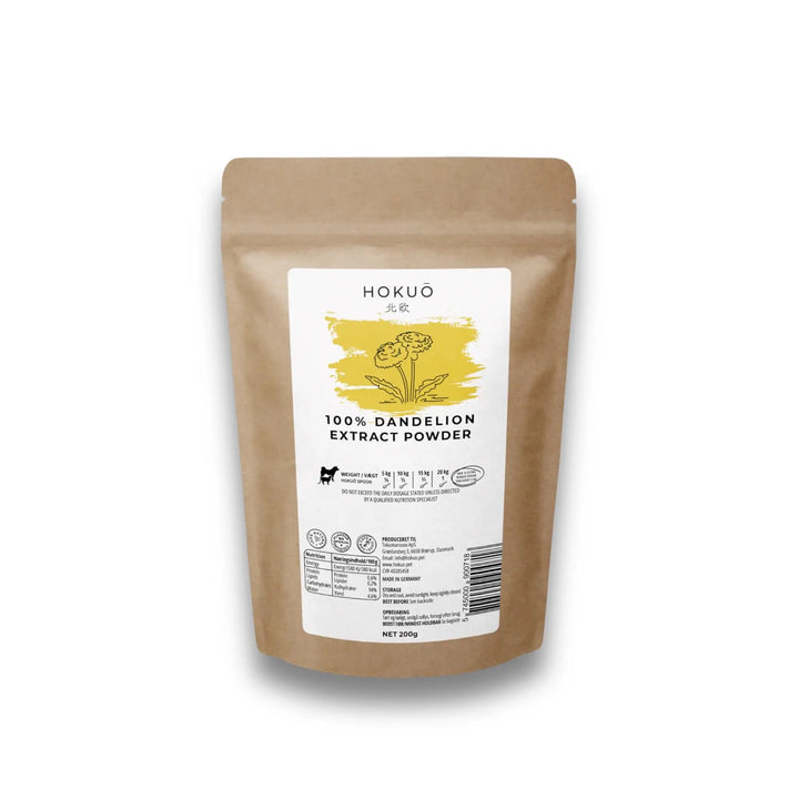 Hokuō® - Løvetann ekstrakt pulver - 50g | Løvetann ekstrakt til hund  |  Pawesomeday.no