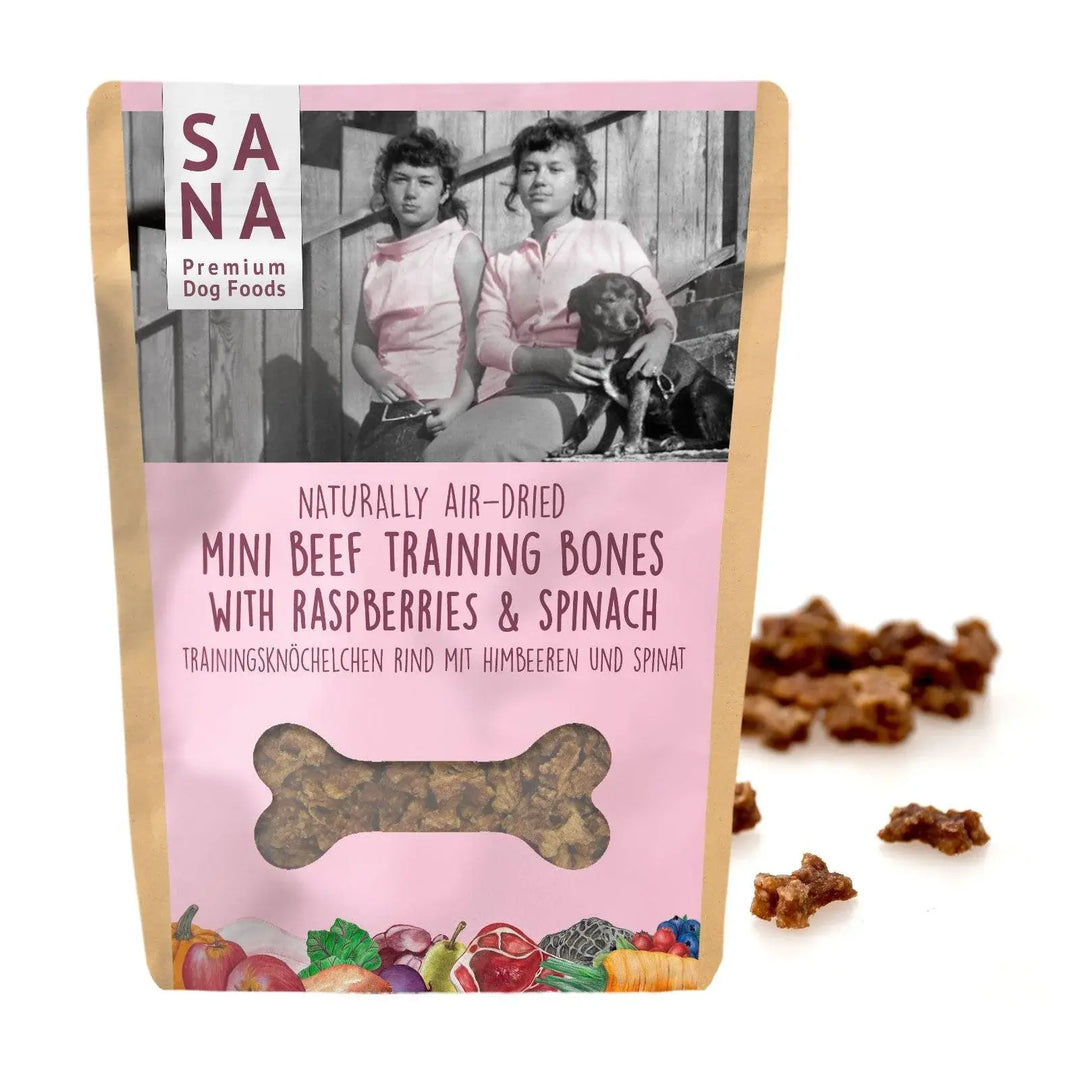 Treningsgodbiter av storfe, med bringebær og spinat | Bunch | 1kg & 100g  |  Pawesomeday.no