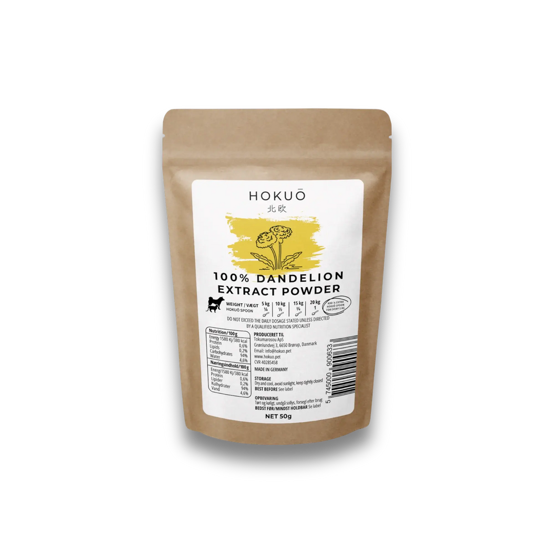 Hokuō™ - Løvetann ekstrakt pulver - 50g | Løvetann ekstrakt til hund  |  Pawesomeday.no