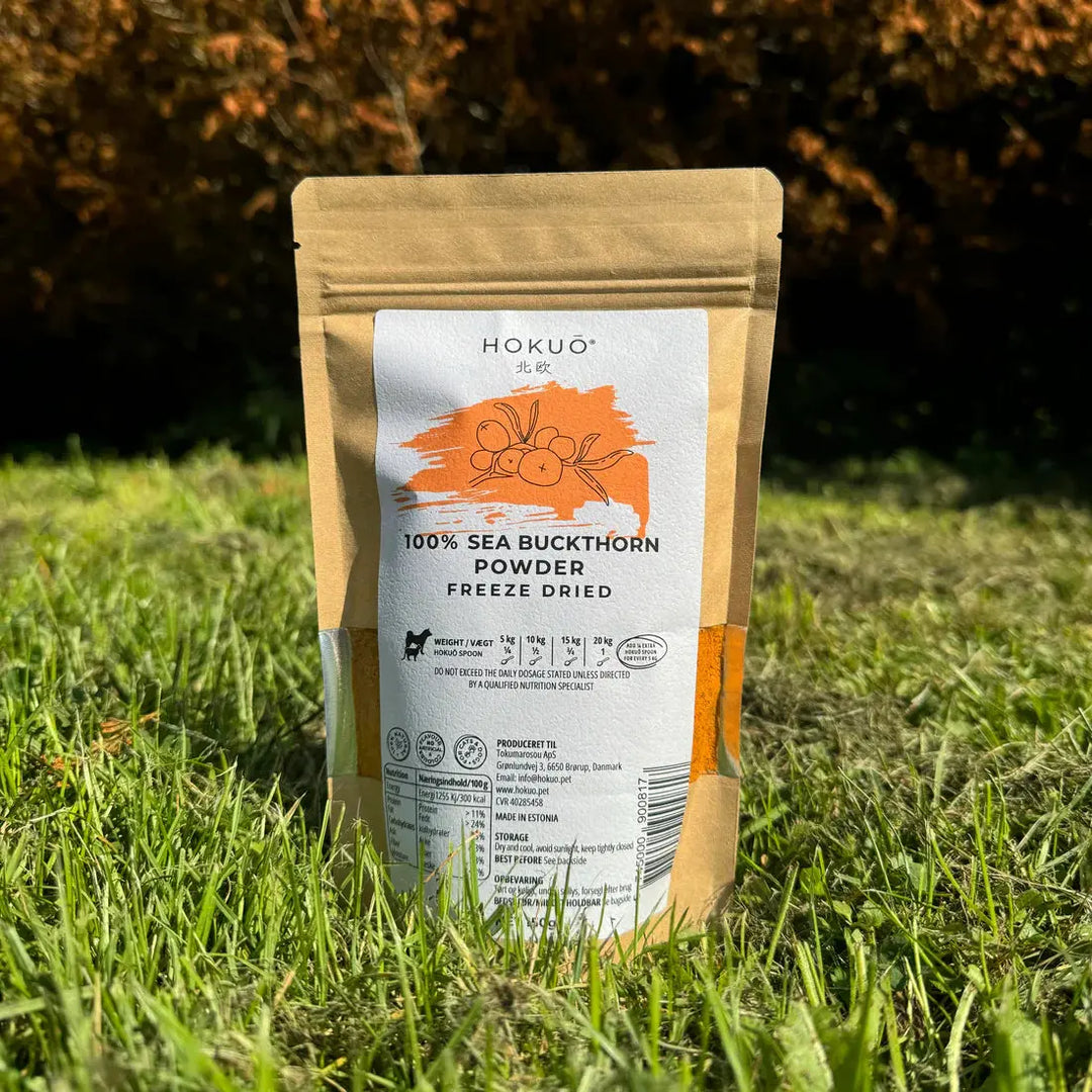 Hokuō® - Sea Buckthorn - 150g | Naturlig multivitamin til hund og katt  |  Pawesomeday.no