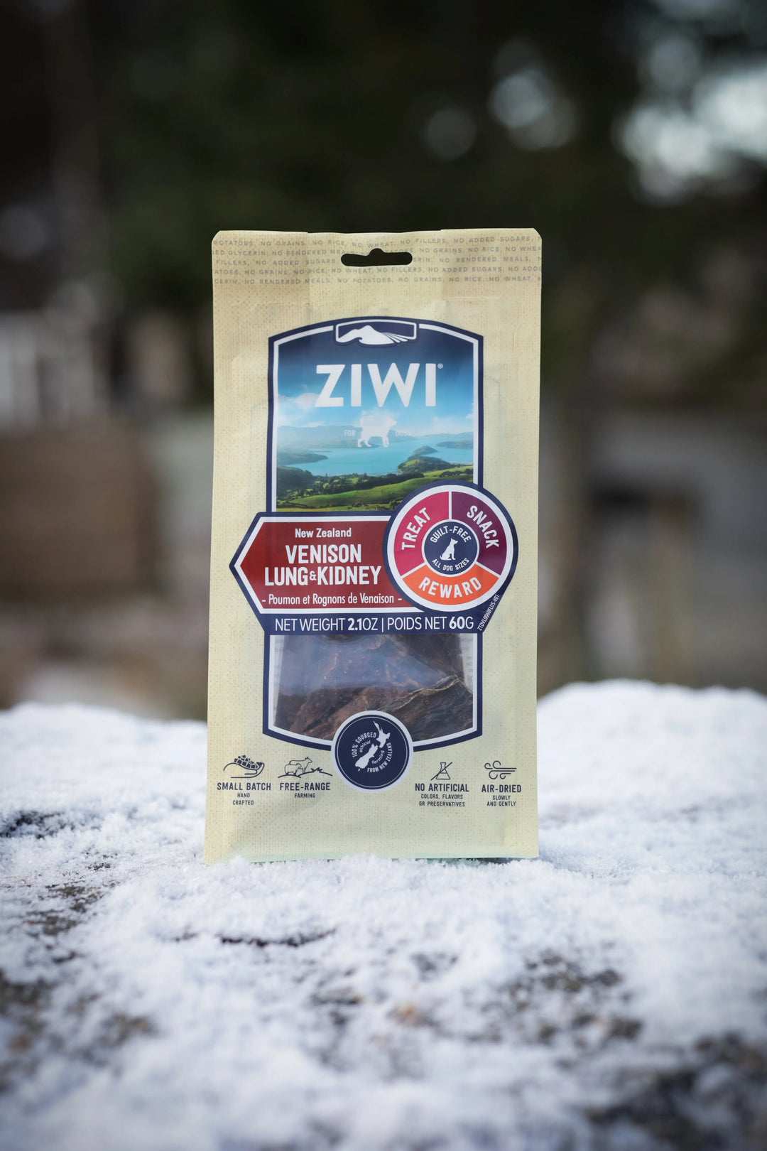 Ziwi Peak Venison Lung & Kidney - 60g  |  Pawesomeday.no