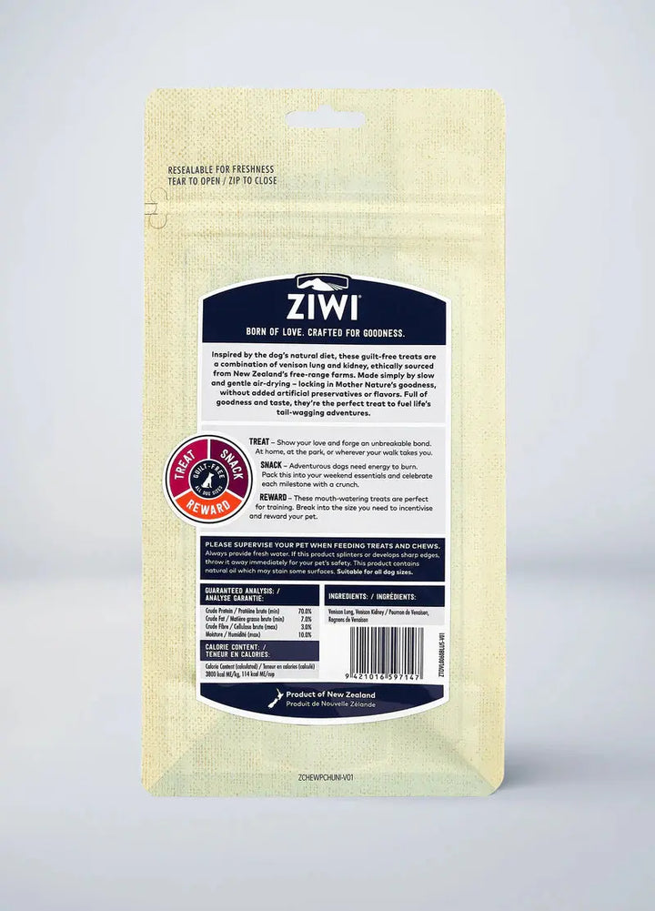 Ziwi Peak Venison Lung & Kidney - 60g  |  Pawesomeday