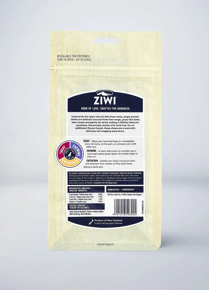 Ziwi Peak lammeører - 60g  |  Pawesomeday