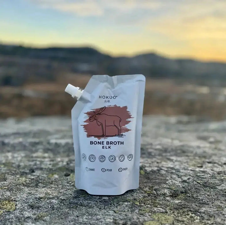 Hokuō® beinkraft til hund - Smak av Elg, storfe og lam - 400ml  |  Pawesomeday.no