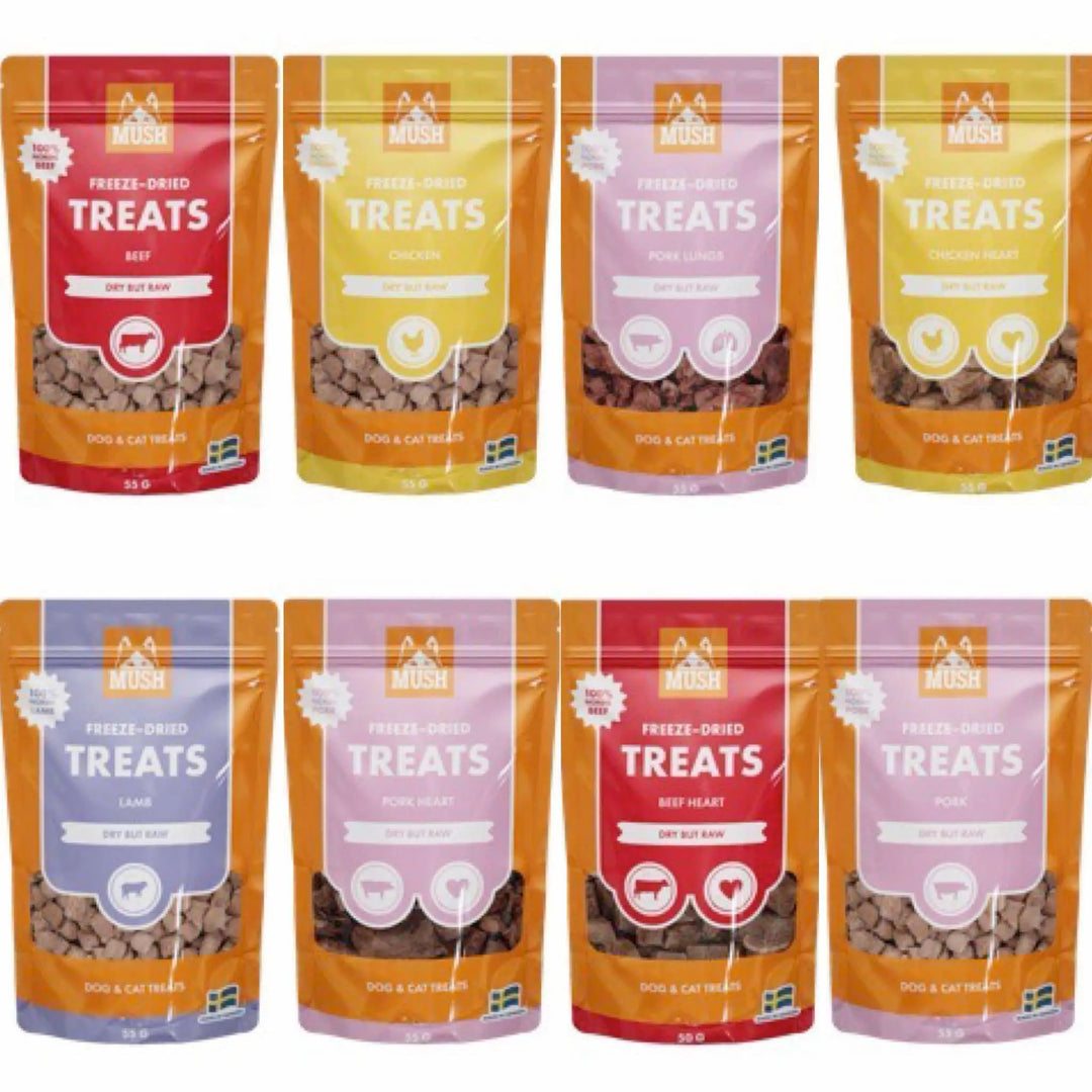 MUSH Treats Smakspakke – Prøv alle variantene! 🌟🐾 | Pawesomeday.no