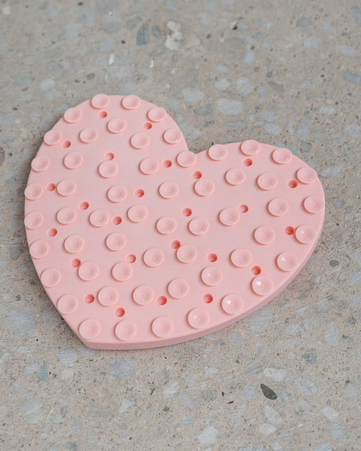 Heart Silicone Snuffle Mat in Blush Pink  |  Pawesomeday