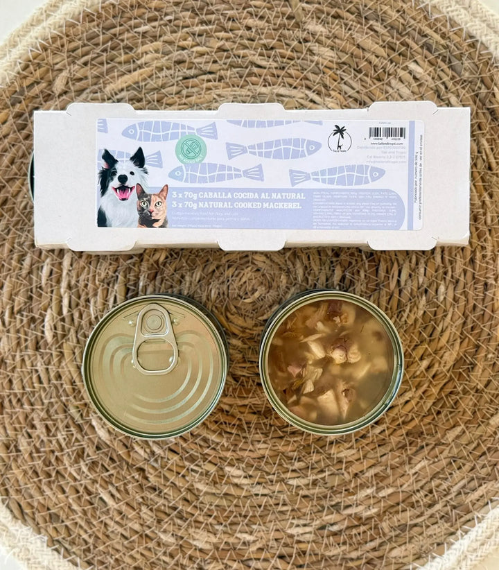 Kokt makrell på boks – Naturlig topping til hund og katt (3 x 70 g) | Pawesomeday.no  |  Pawesomeday.no