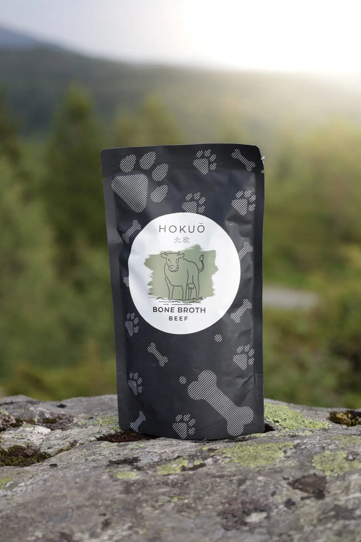 Hokuō™ - Bone broth - Smak av storfe - 230ml og 100ml  |  Pawesomeday.no