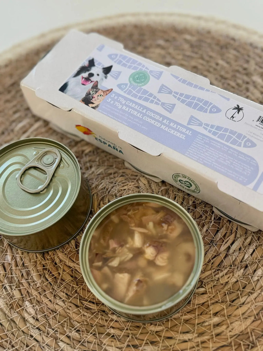 Kokt makrell på boks – Naturlig topping til hund og katt (3 x 70 g) | Pawesomeday.no  |  Pawesomeday.no