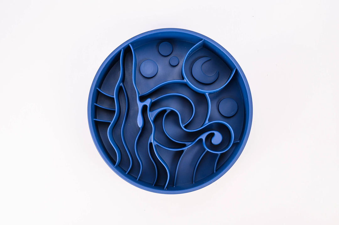 Starry Night Slow Feeder Bowl  |  Pawesomeday.no