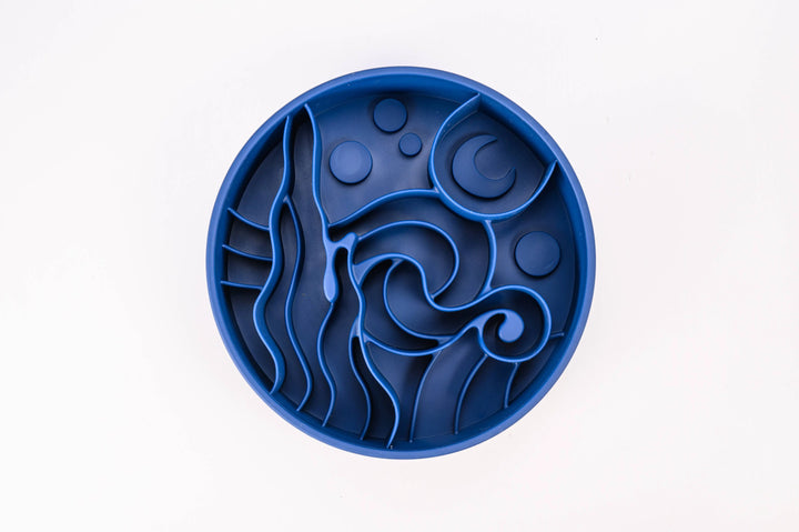 Starry Night Slow Feeder Bowl  |  Pawesomeday.no