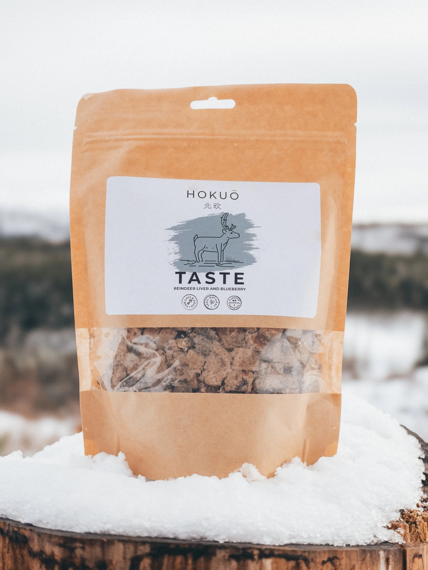 Frysetørket reinsdyrlever med blåbær - Hokuō™  |  Pawesomeday