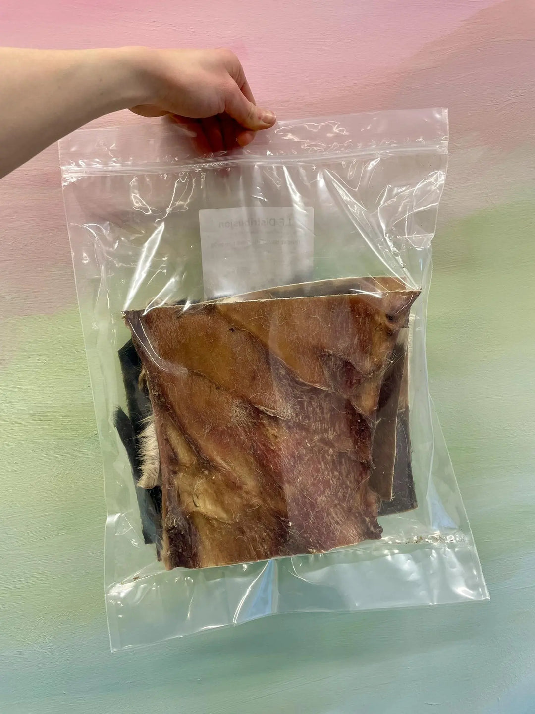 Naturlige storfehudplater med pels for hund | 500g  |  Pawesomeday.no