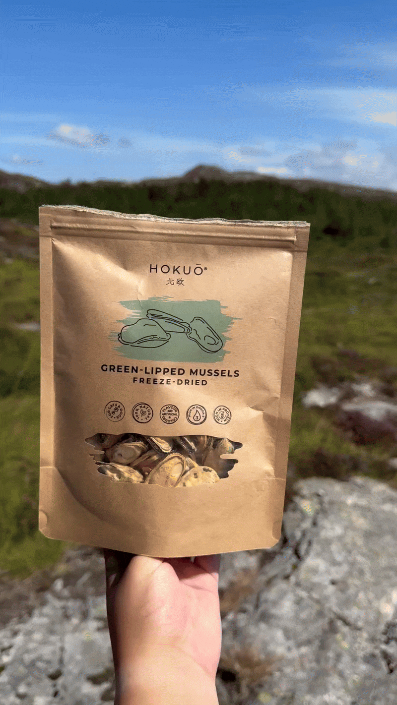 Hokuō® frysetørket hele New Zealand grønnleppe muslinger - 50g  |  Pawesomeday.no