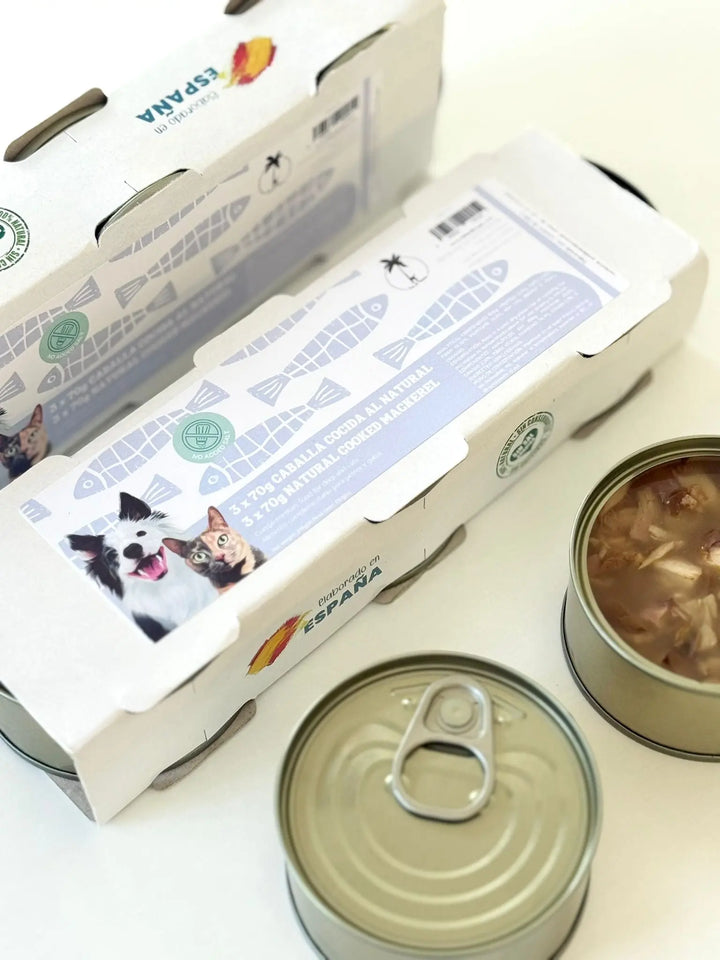 Kokt makrell på boks – Naturlig topping til hund og katt (3 x 70 g) | Pawesomeday.no  |  Pawesomeday.no