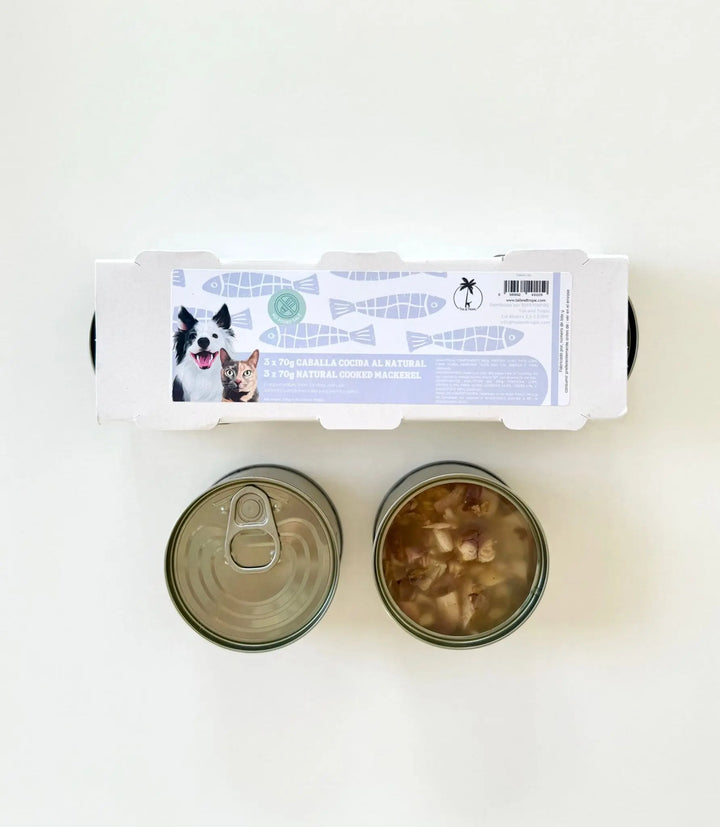 Kokt makrell på boks – Naturlig topping til hund og katt (3 x 70 g) | Pawesomeday.no  |  Pawesomeday.no