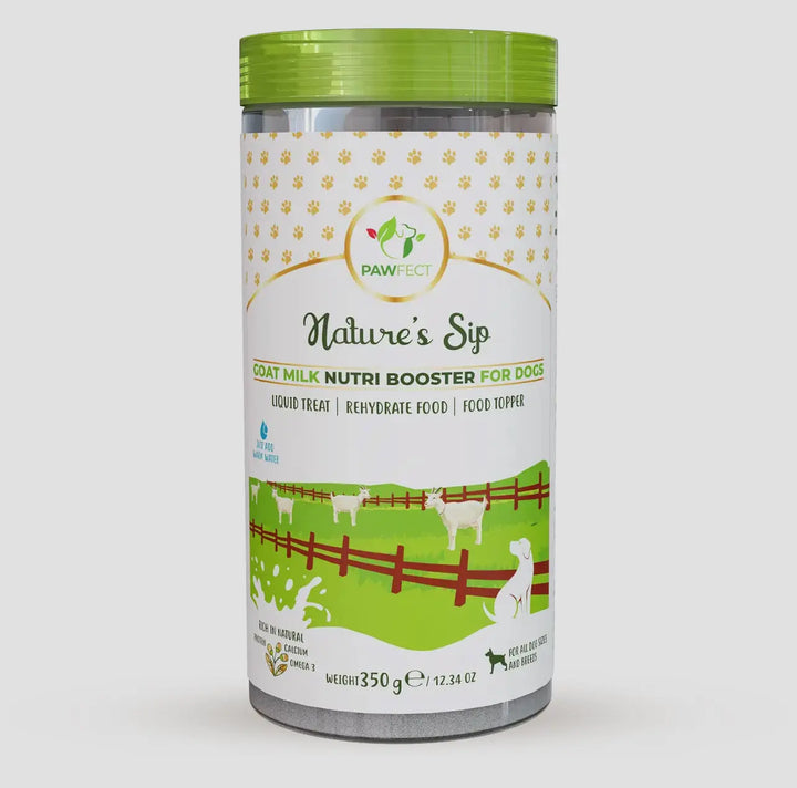 Pawfect Nature’s Sip – Geitemelk-tilskudd for hund  |  Pawesomeday.no