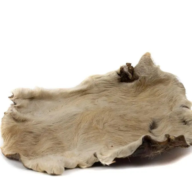 Naturlige storfehudplater med pels for hund | 500g  |  Pawesomeday.no