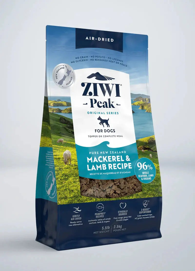 Ziwi Peak lufttørket makrell og lam - 2,5kg  |  Pawesomeday.no
