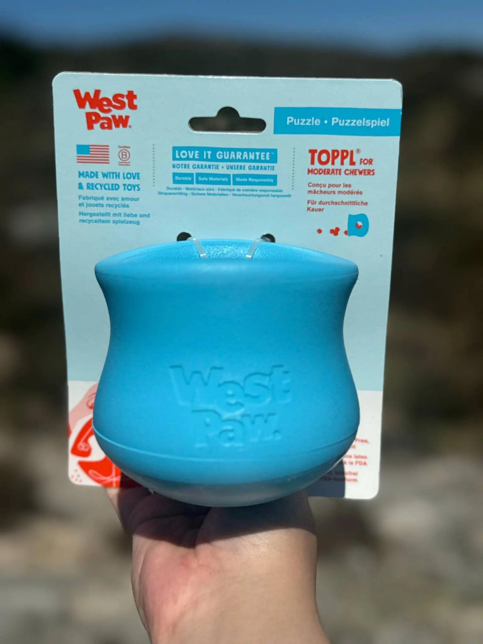 TOPPL Treat Toy - West Paw  |  Pawesomeday.no