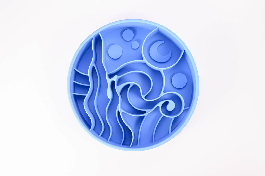 Starry Night Slow Feeder Bowl  |  Pawesomeday.no