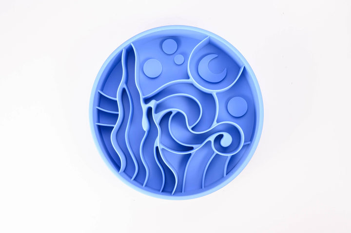 Starry Night Slow Feeder Bowl  |  Pawesomeday.no