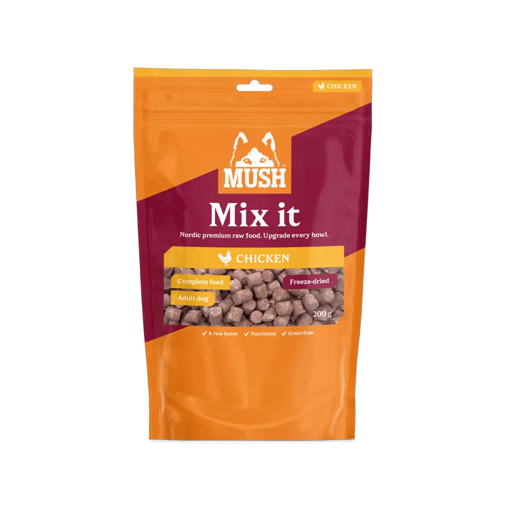 MUSH Mix it Freeze-Dried Kylling | 200g  |  Pawesomeday.no