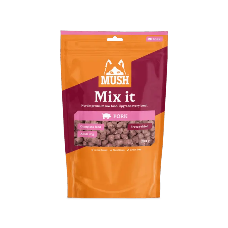 MUSH Mix it Freeze-Dried Svin | 200g  |  Pawesomeday.no
