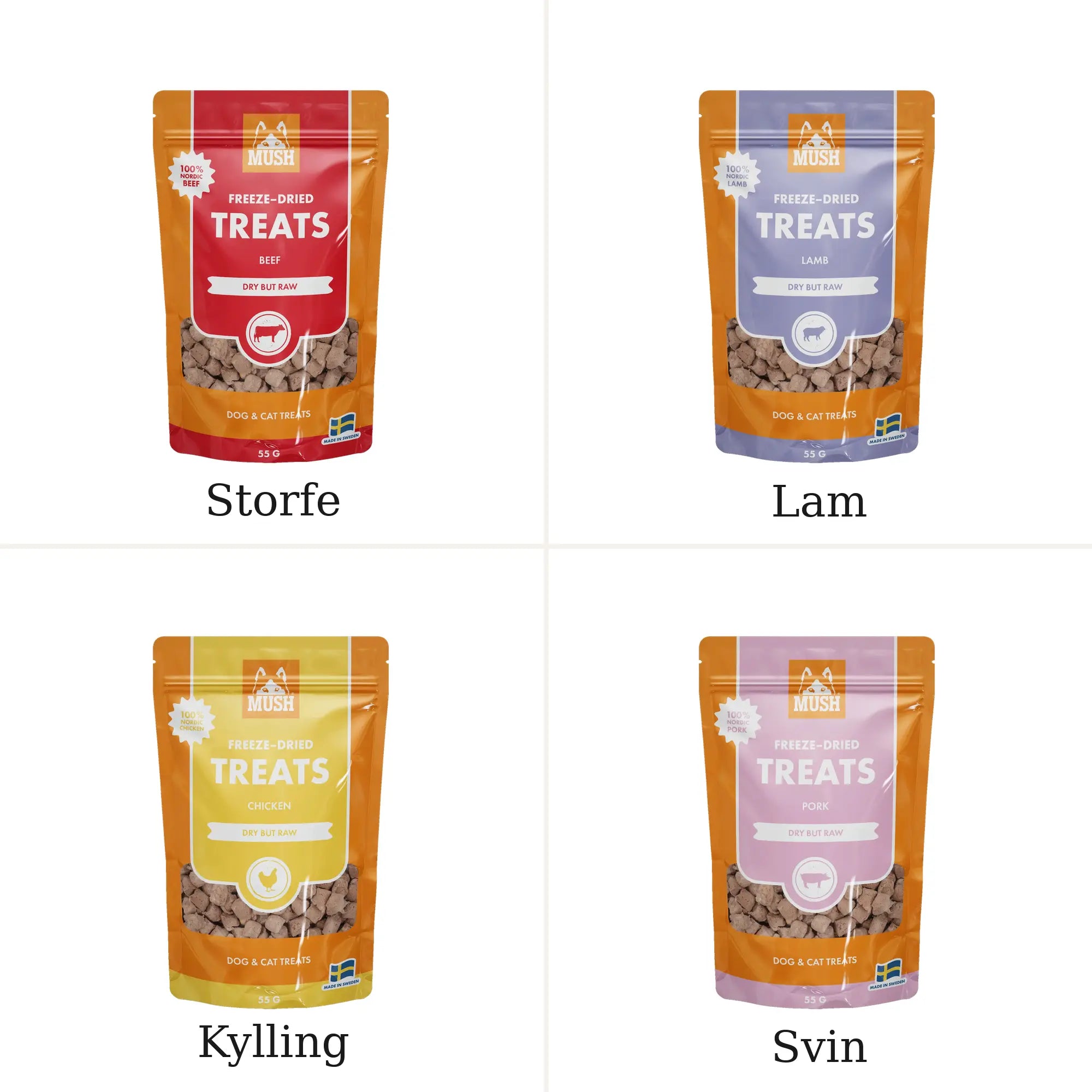 MUSH Treats Treningspakke - alle 4 smaker