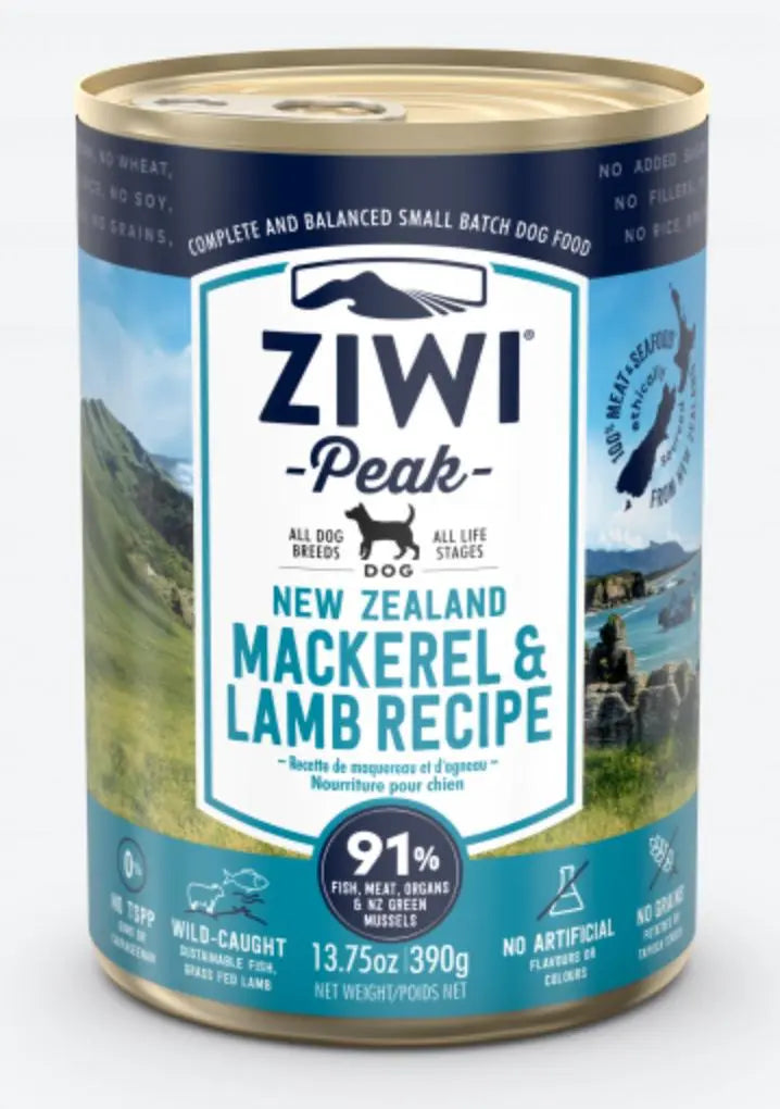 Ziwi Peak makrell og lam våtfor - 390g  |  Pawesomeday